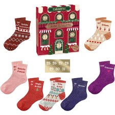 Calendrier chaussettes paillettes